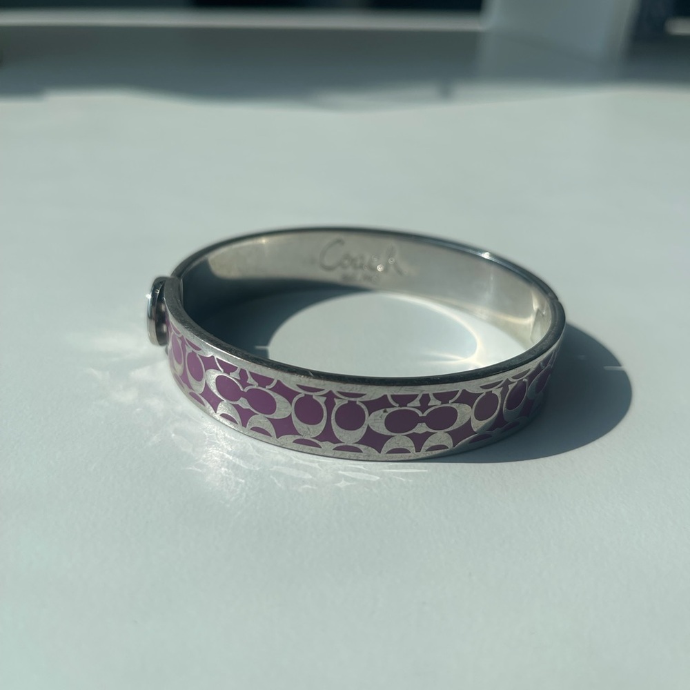Coach bracelet purple and silver